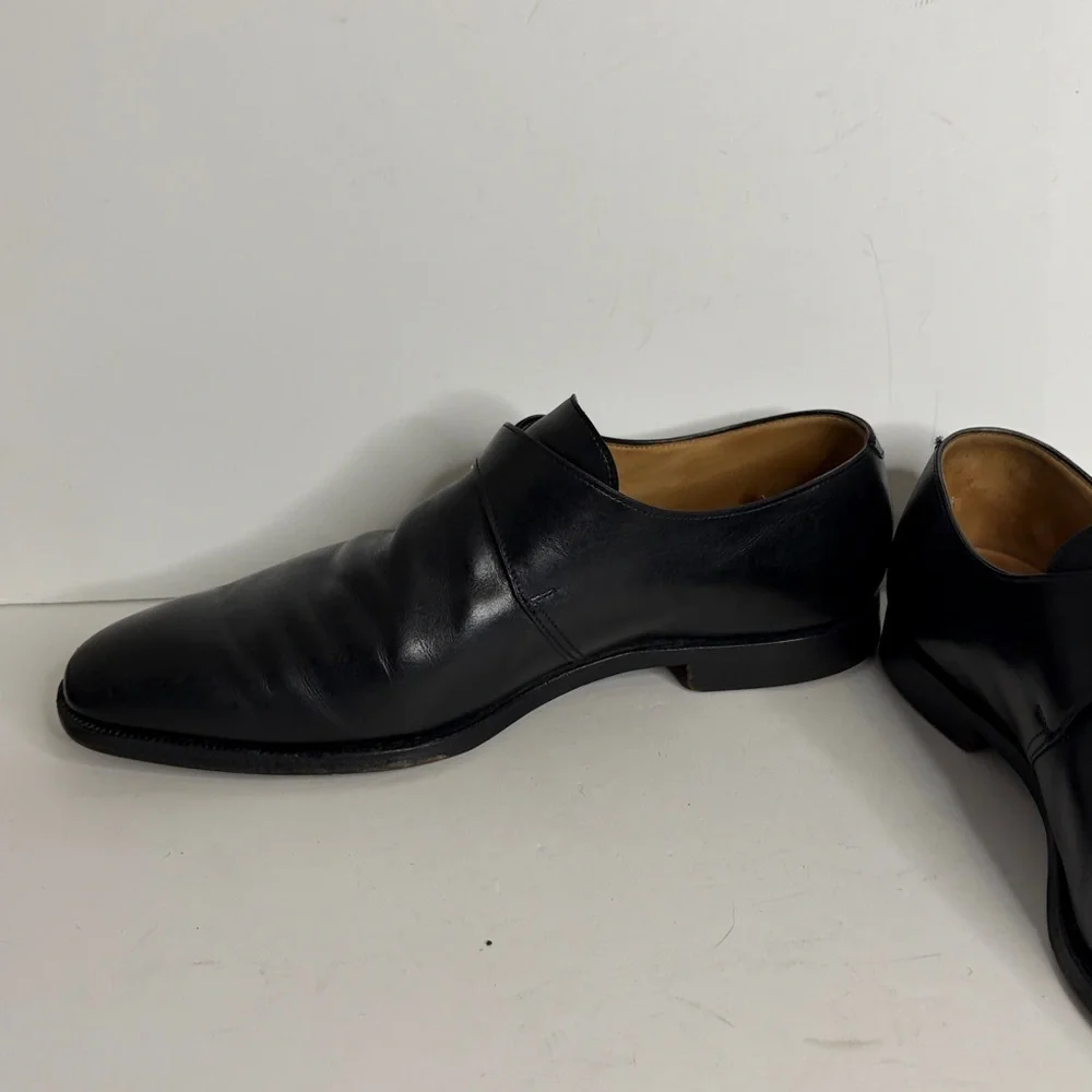 Crockett & Jones Mens Shoes UK 9 G US 10 Black Monk Strap Monkton Made in UK - Picture 5 of 15